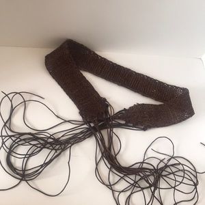 Vintage, knitted leather belt